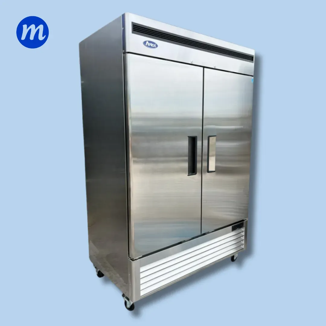 VITRINA 2 PUERTAS EN ACERO 1200L UNIDAD 1/5 HP 110V ATOSA