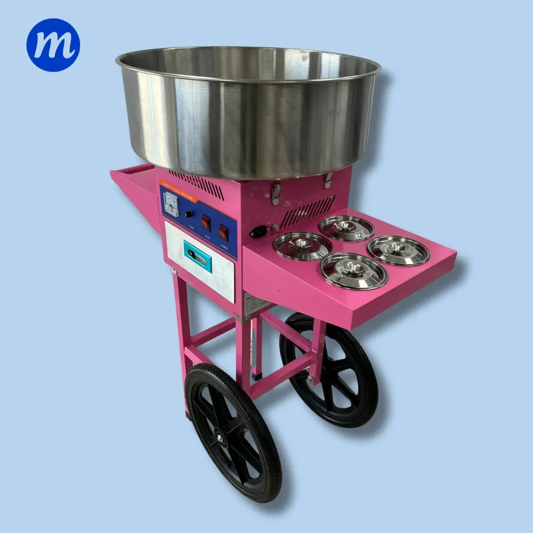ALGODONERA CON CARRITO ELECTRICA 110V ROSADA
