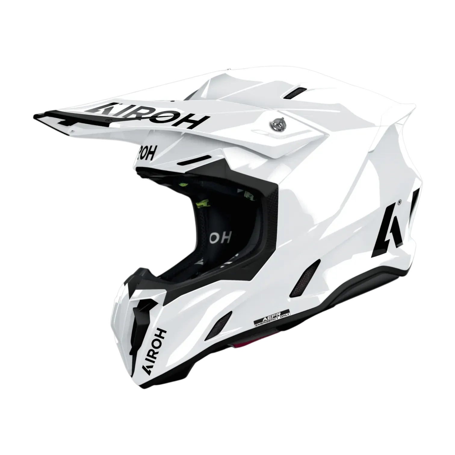 CASCO CROSS-ENDURO AIROH TWIST 3 COLOR WHITE GLOSS