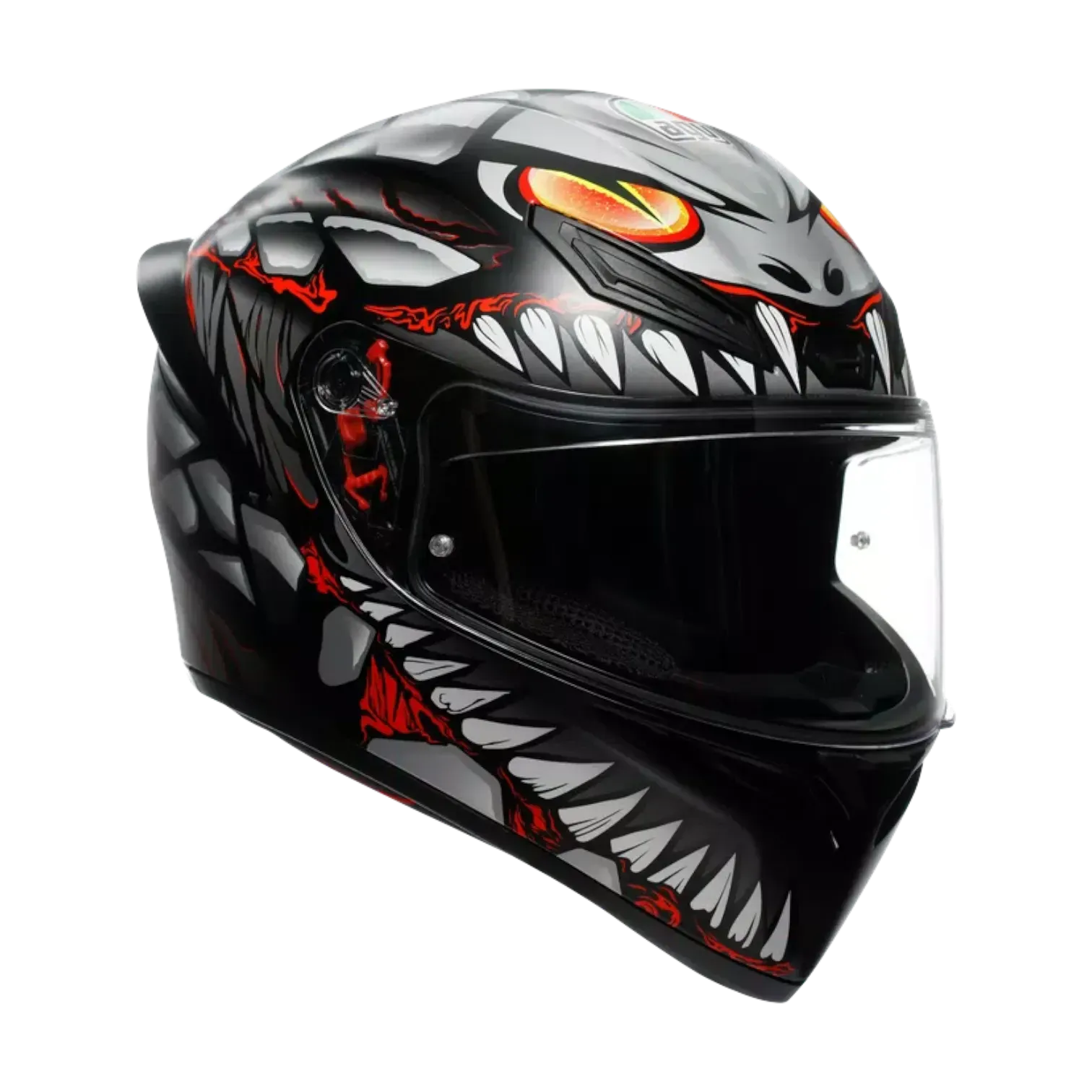 CASCO INTEGRAL AGV K1 S LYZARD MATT BLACK GREY RED