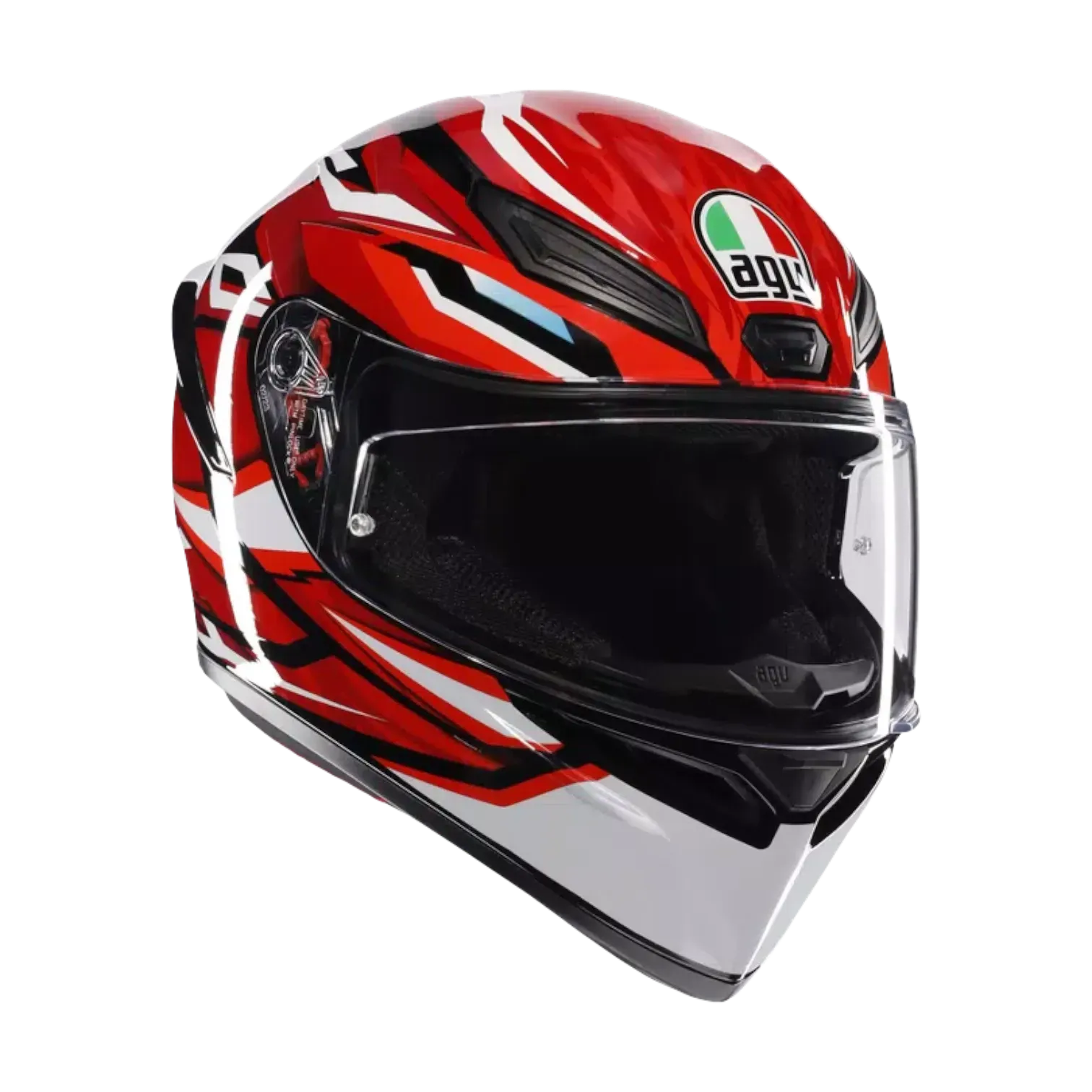 CASCO INTEGRAL AGV K1 S LION BLACK RED WHITE