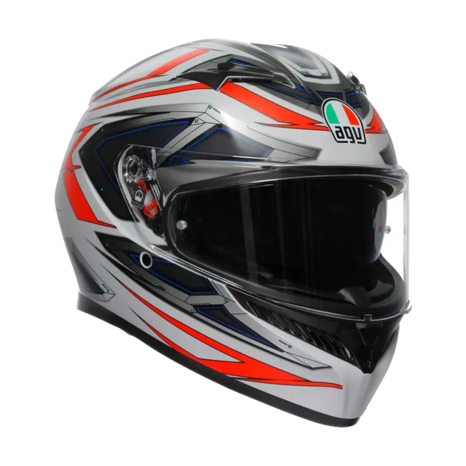 CASCO INTEGRAL AGV K3 SPACE MATT WHITE RED FLUO