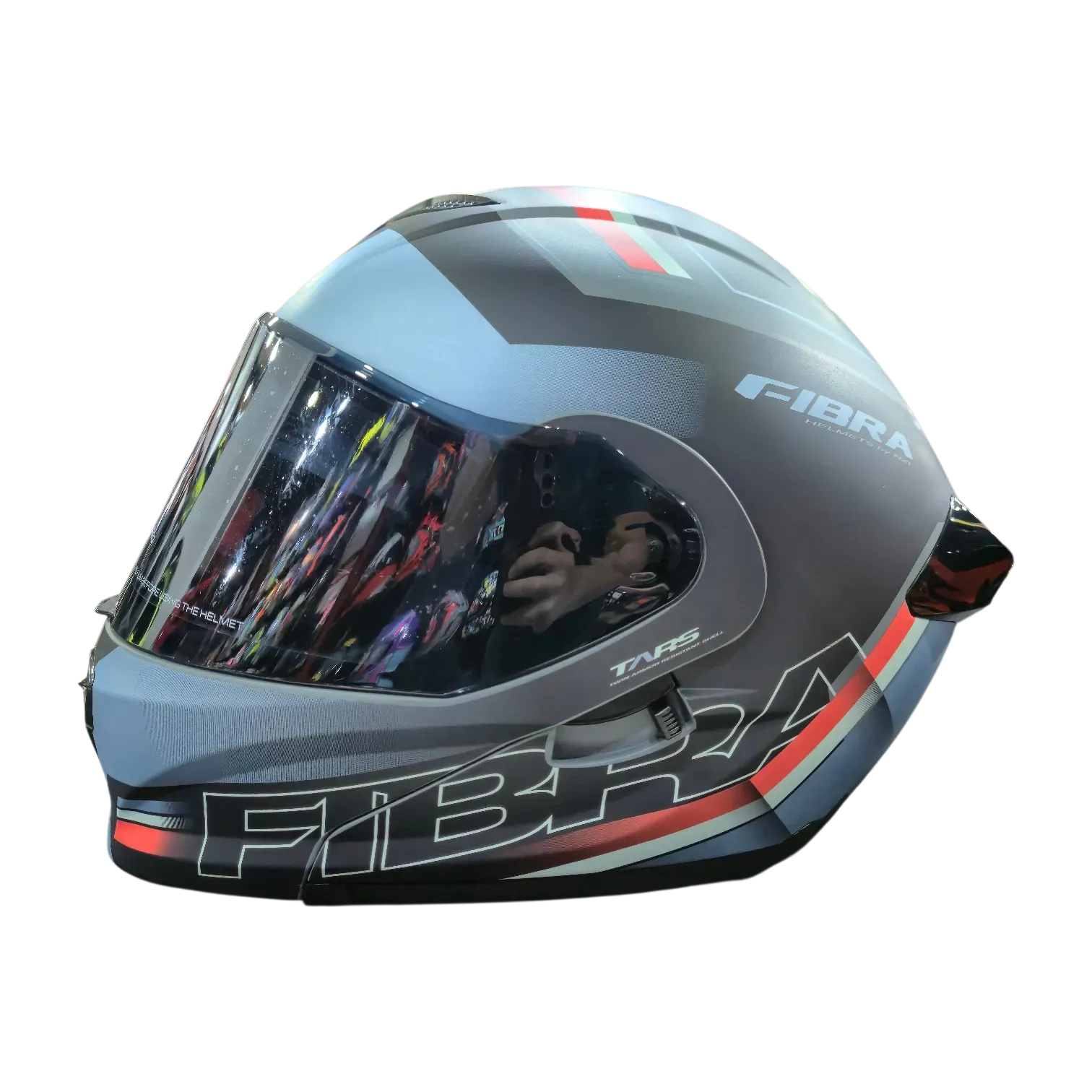 CASCO ABATIBLE FIBRA HELMETS ATTO DUO LEDS ANTRACITE BLUE GREEN MATT