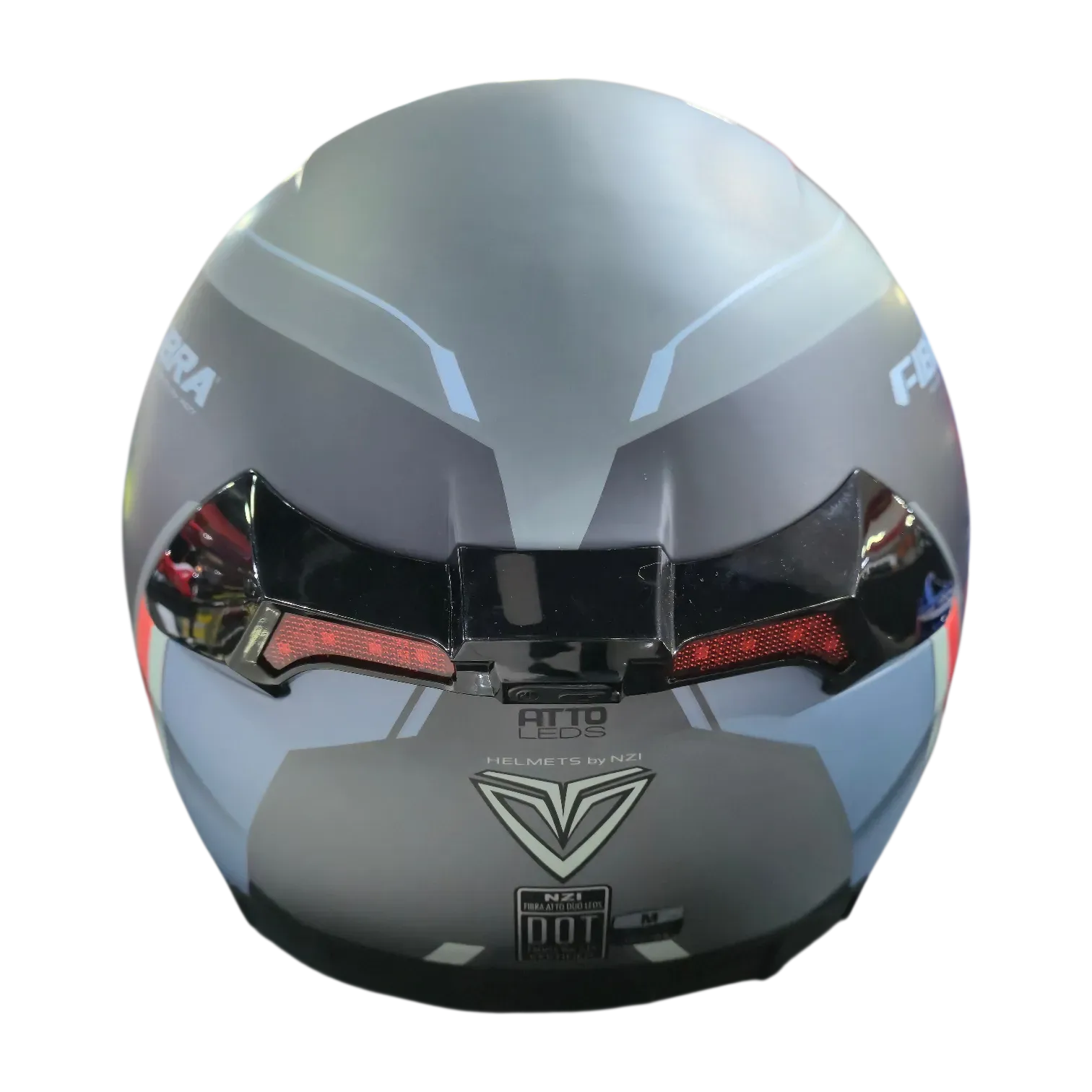 CASCO ABATIBLE FIBRA HELMETS ATTO DUO LEDS ANTRACITE BLUE GREEN MATT