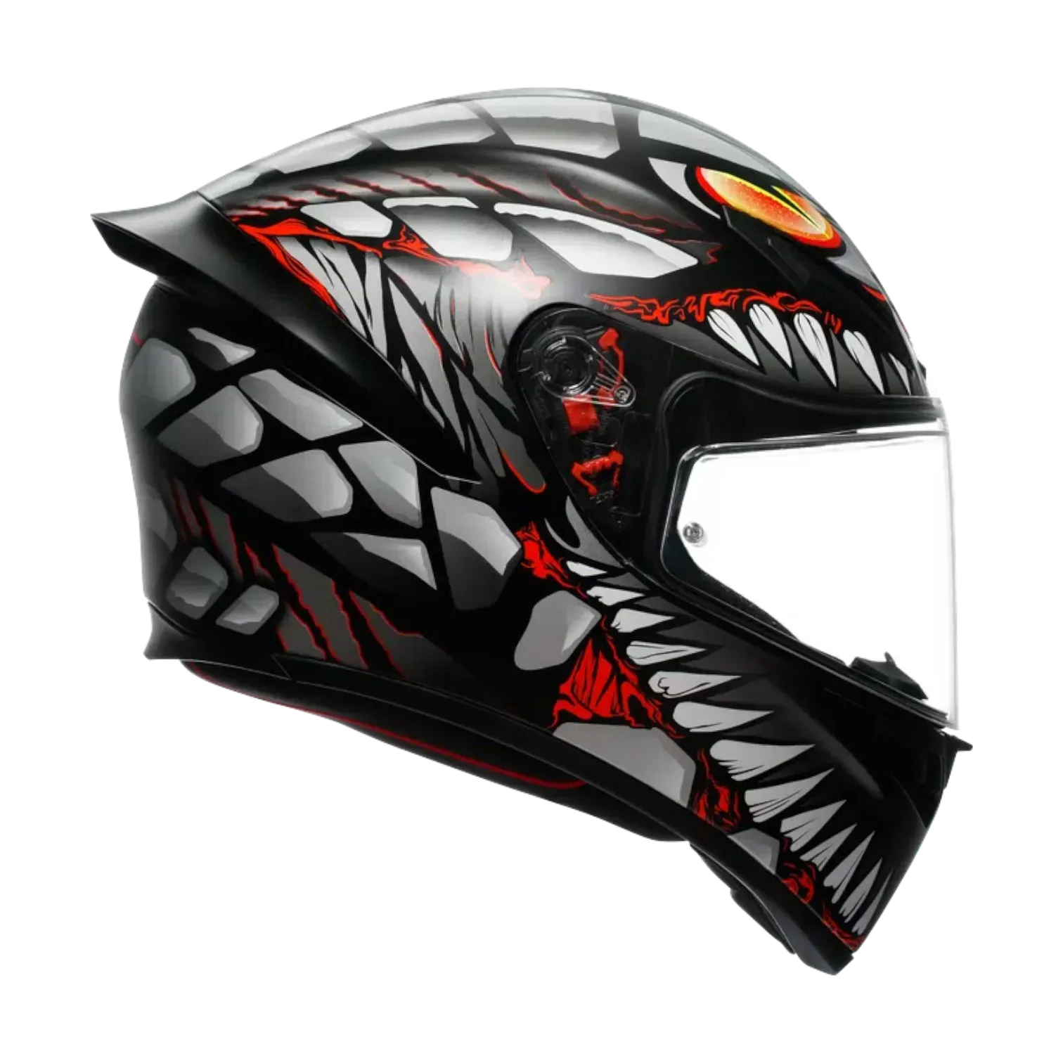 CASCO INTEGRAL AGV K1 S LYZARD MATT BLACK GREY RED