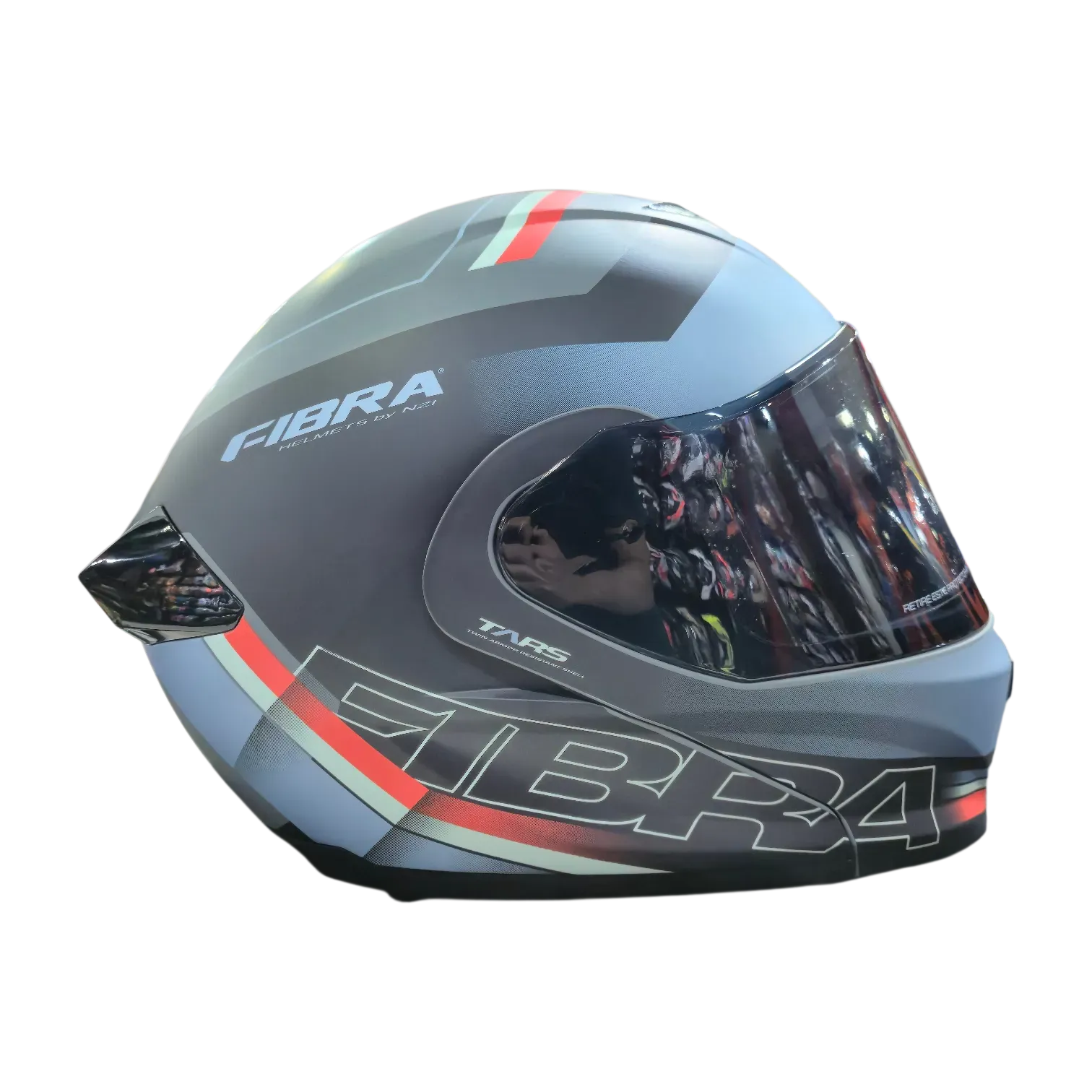 CASCO ABATIBLE FIBRA HELMETS ATTO DUO LEDS ANTRACITE BLUE GREEN MATT