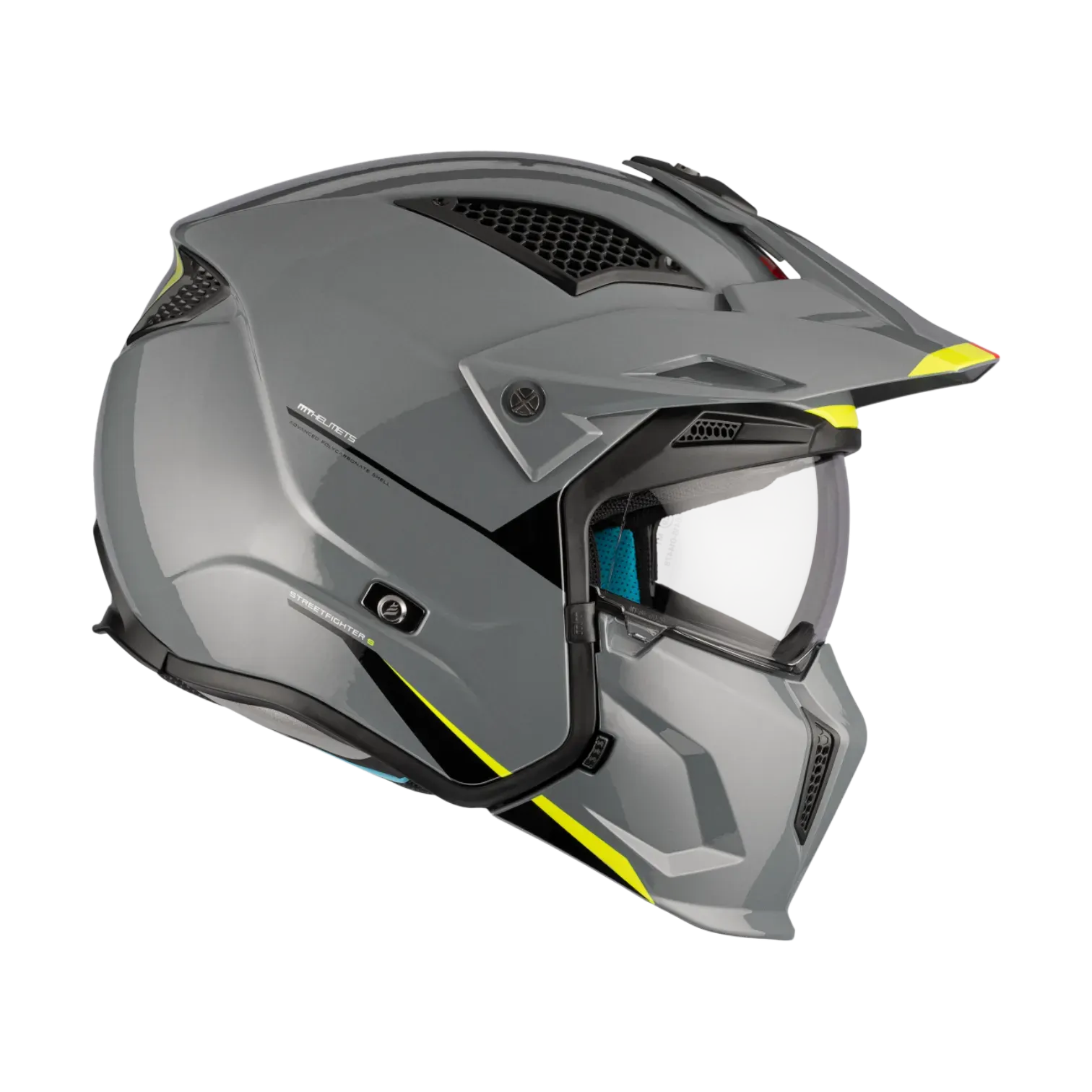 CASCO ABIERTO MT HELMETS STREETFIGHTER SV S SOLID A22 GLOSS GREY