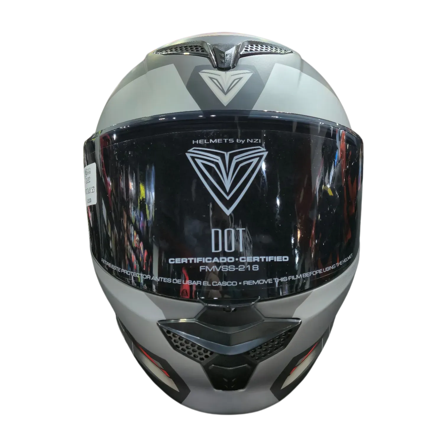 CASCO ABATIBLE FIBRA HELMETS ATTO DUO LEDS BLACK ANTRACITE RED MATT