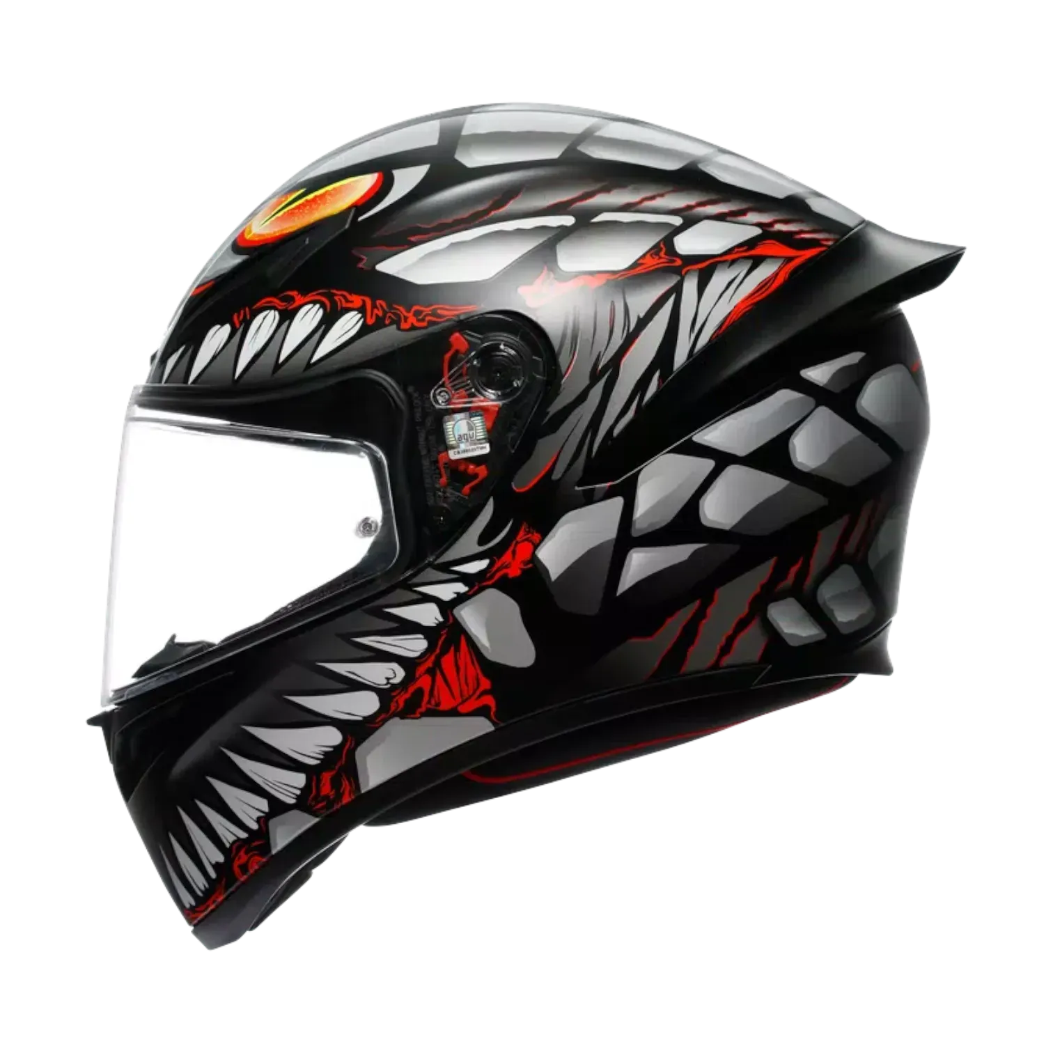 CASCO INTEGRAL AGV K1 S LYZARD MATT BLACK GREY RED