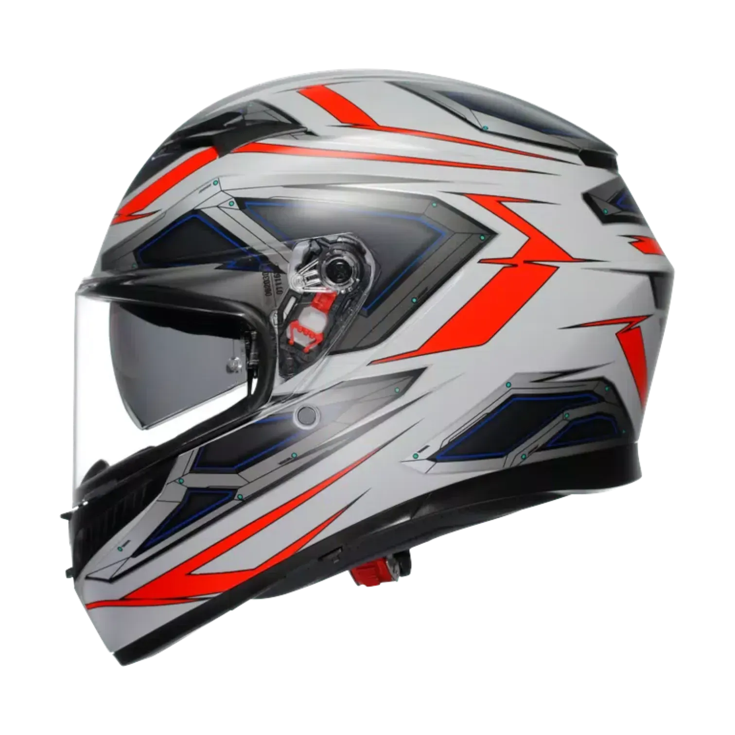 CASCO INTEGRAL AGV K3 SPACE MATT WHITE RED FLUO