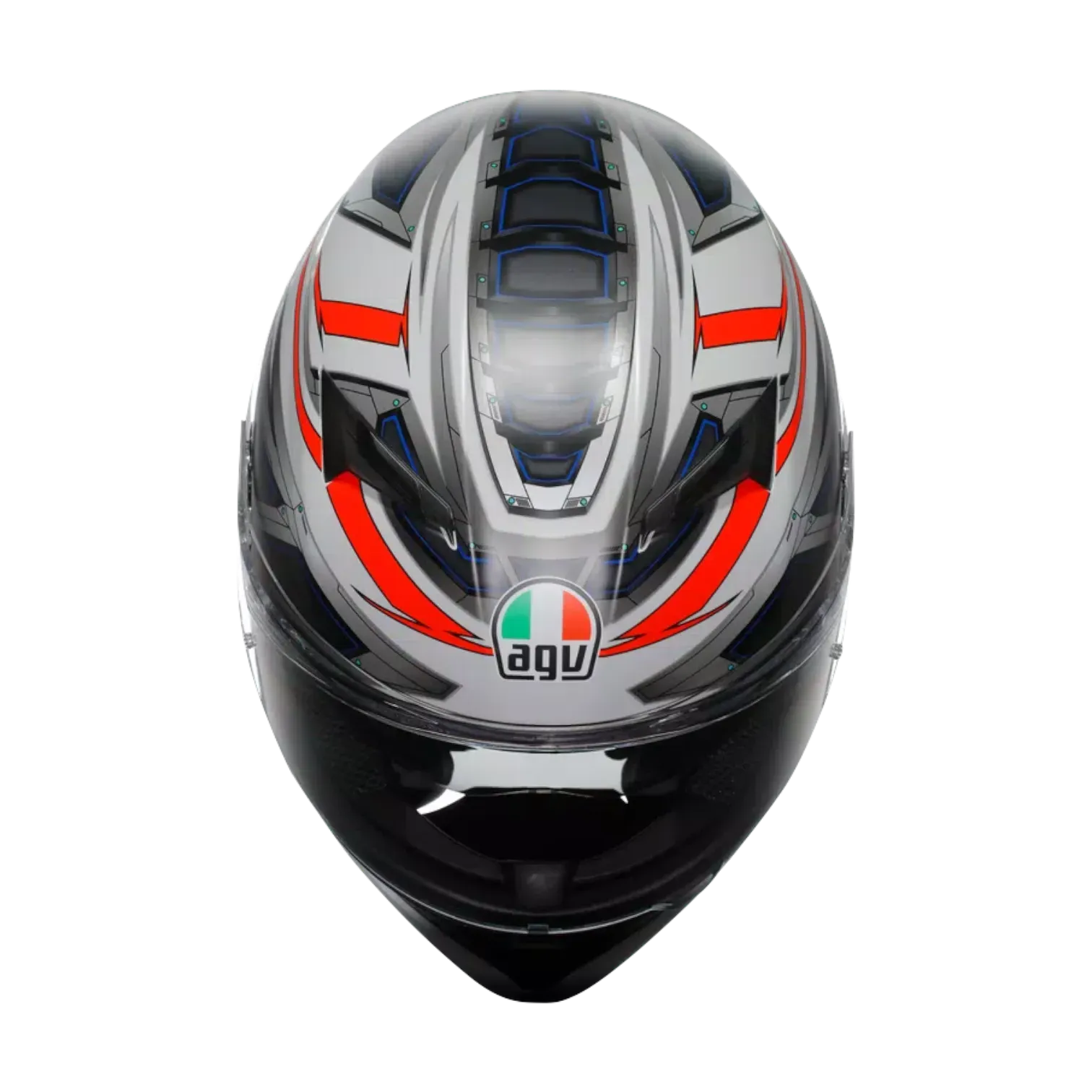 CASCO INTEGRAL AGV K3 SPACE MATT WHITE RED FLUO