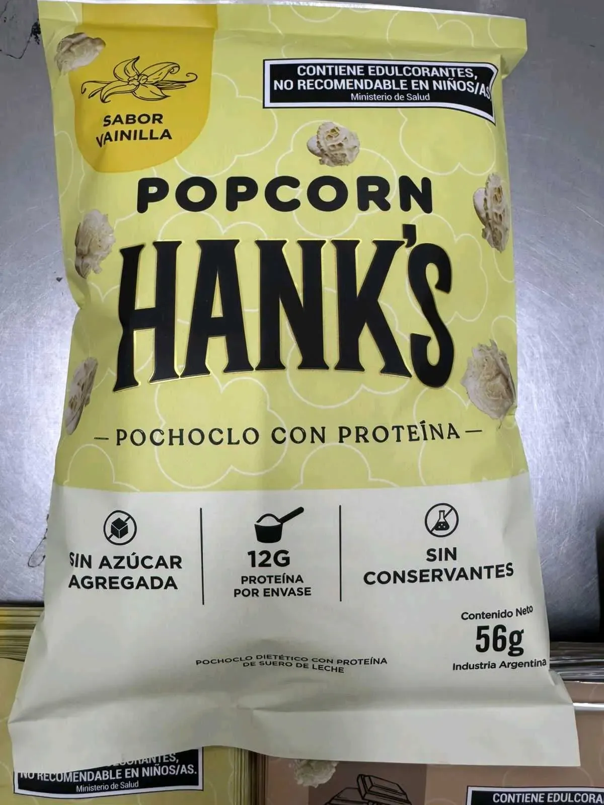 ✔️ HANK'S POPCORN PROTEICO VAINILLA 10u x 56gr