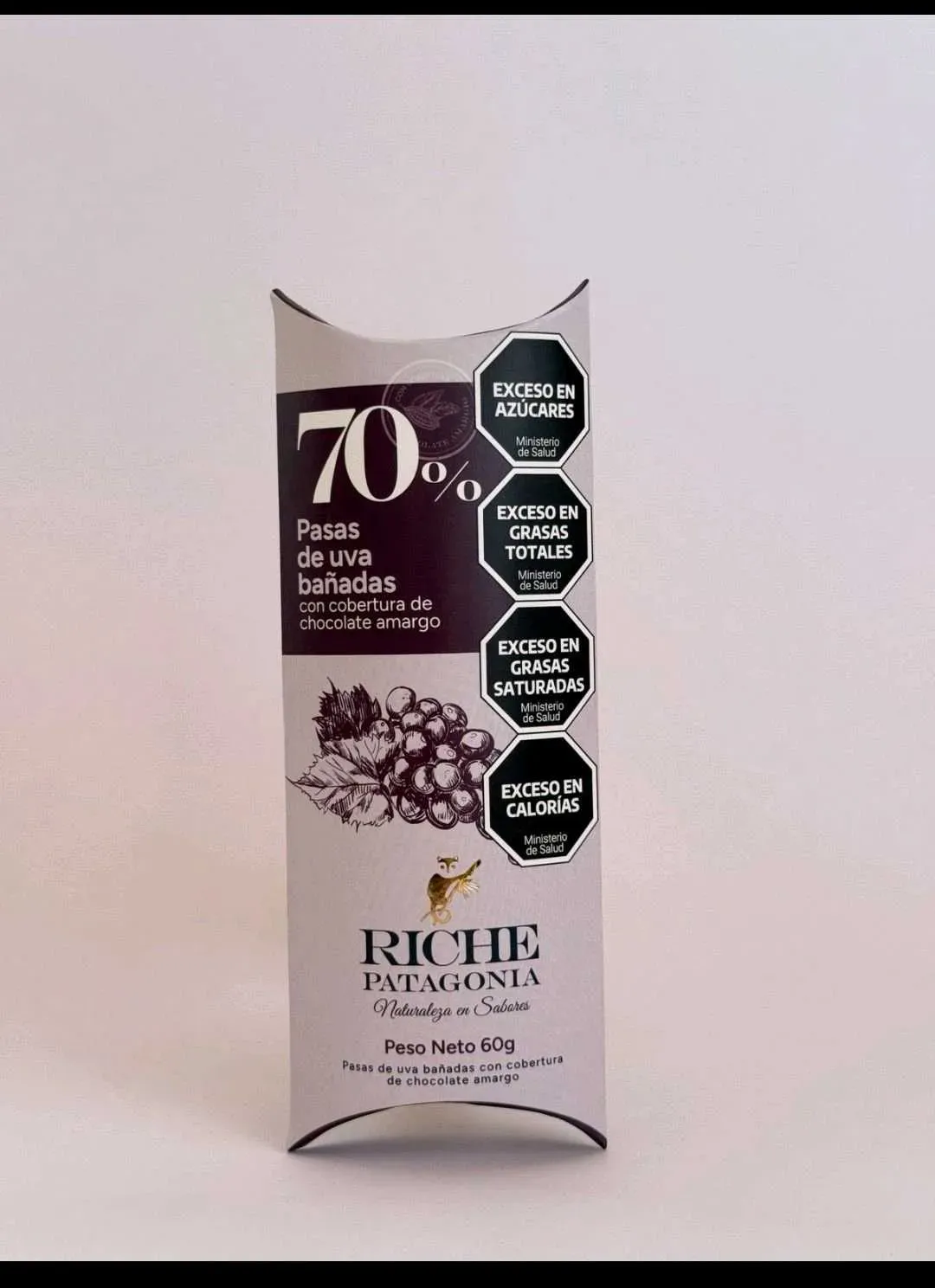 ✔️ RICHE CAJA 70% PASAS DE UVA x 60GR