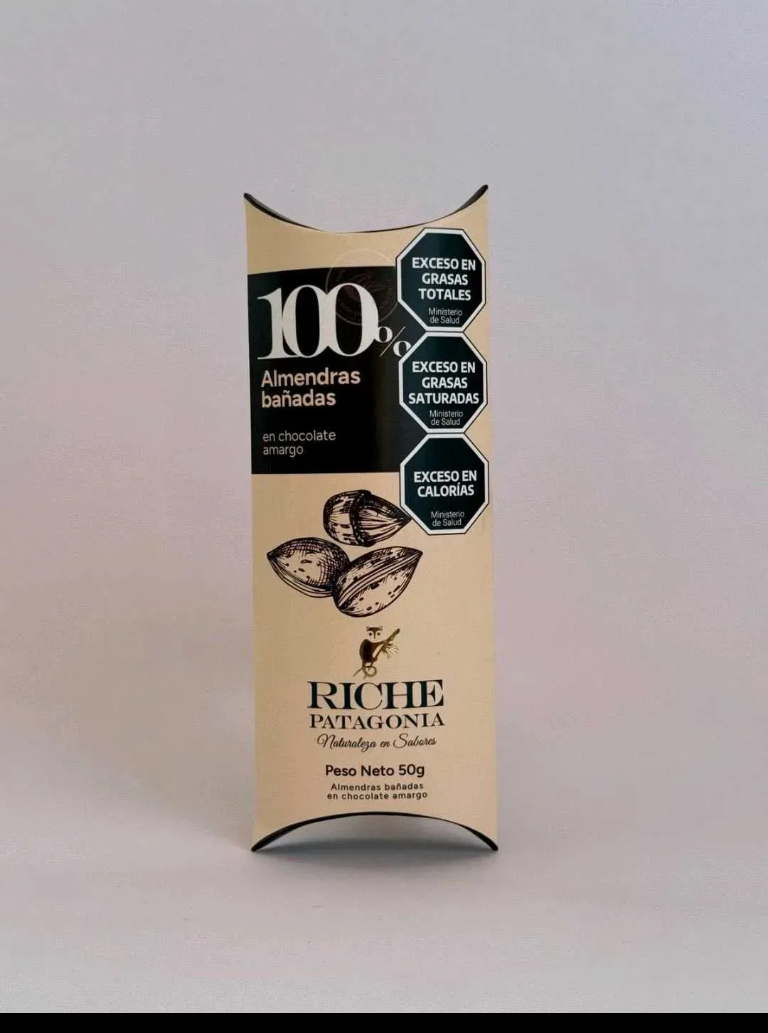 ✔️ RICHE CAJA CHOCO ALMENDRAS AL 100% x 50GR