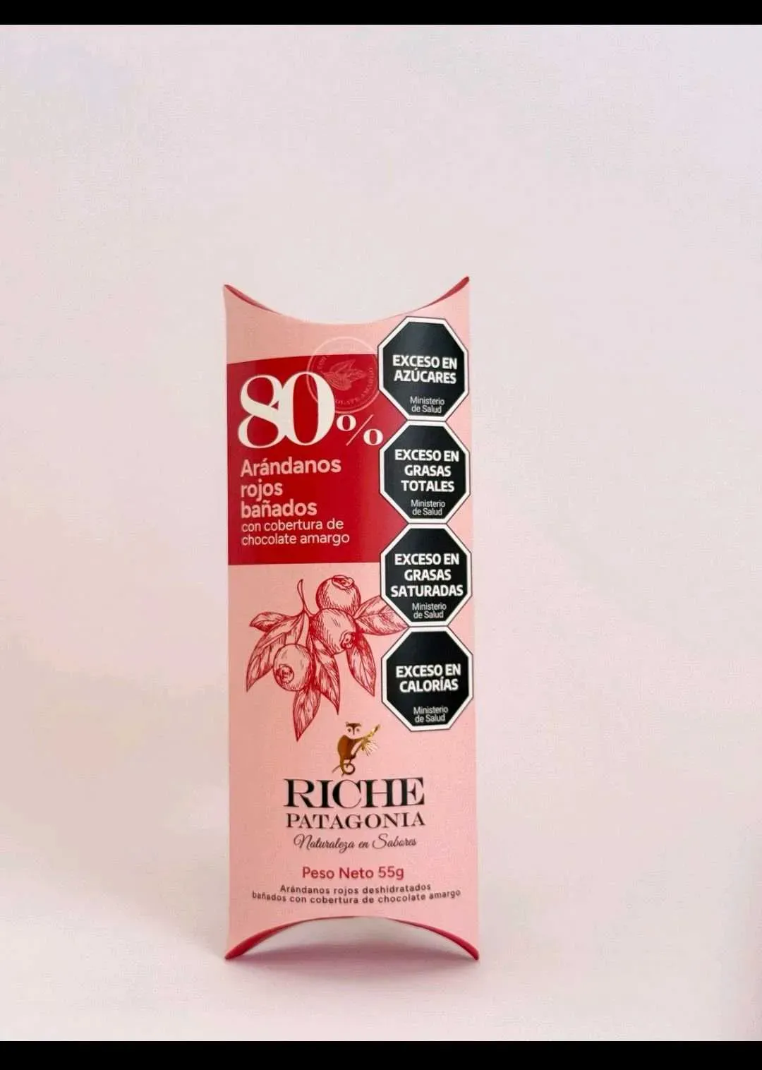 ✔️ RICHE CAJA CHOCO ARANDANOS AL 80% x 55GR