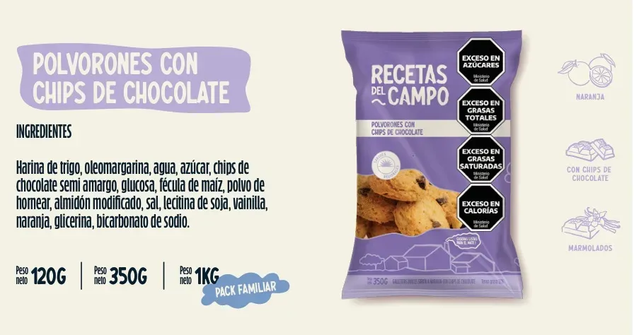 ✔️ POLVORONES CON CHIPS DE CHOCOLATE x 350gr RECETAS DEL CAMPO