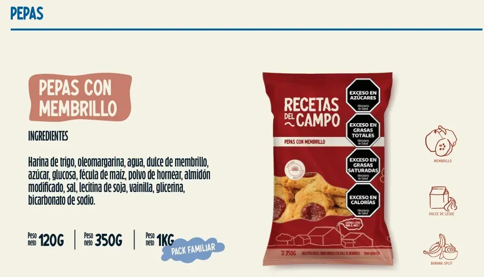 ✔️ PEPAS CON MEMBRILLO x 350gr RECETAS DEL CAMPO