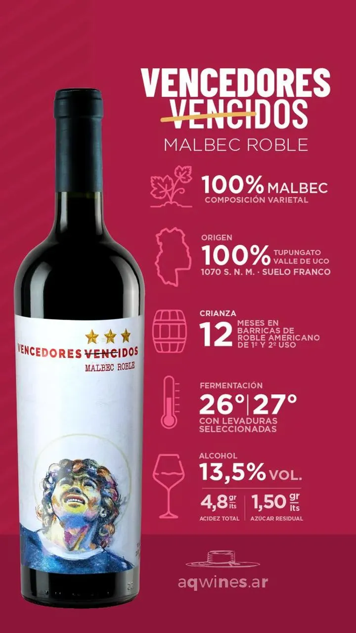 ✔️ VENCEDORES VENCIDOS MALBEC 6x750cm3