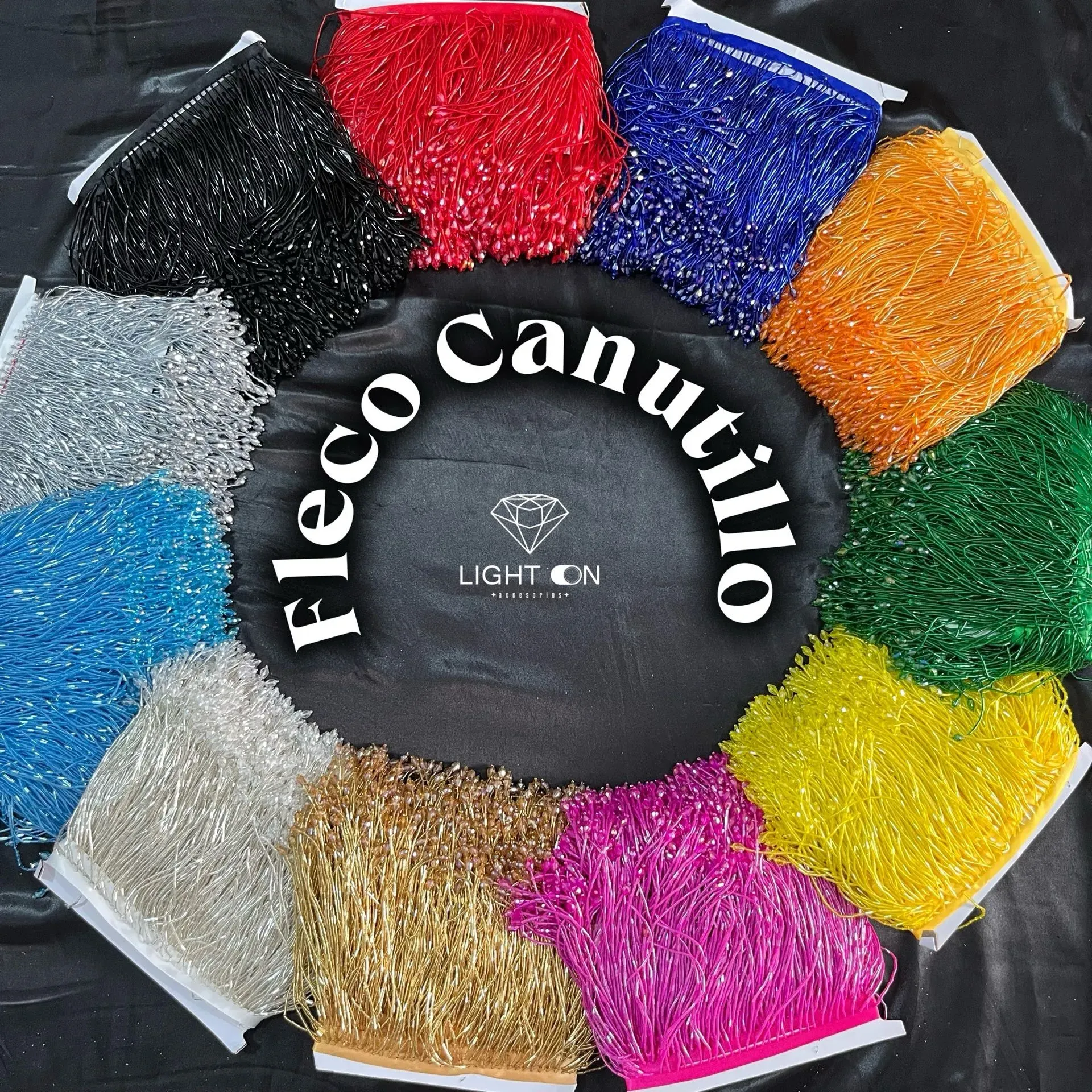 Fleco canutillo de 15cm De Largo Varios Colores, Por 1 metro