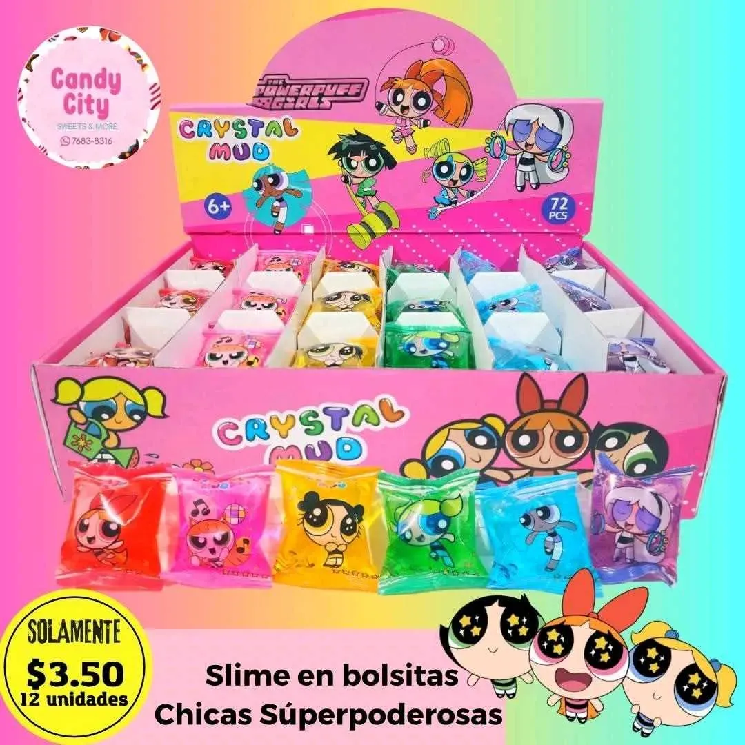 Slime Chicas Superpoderosas en Bolsitas (12 unidades)