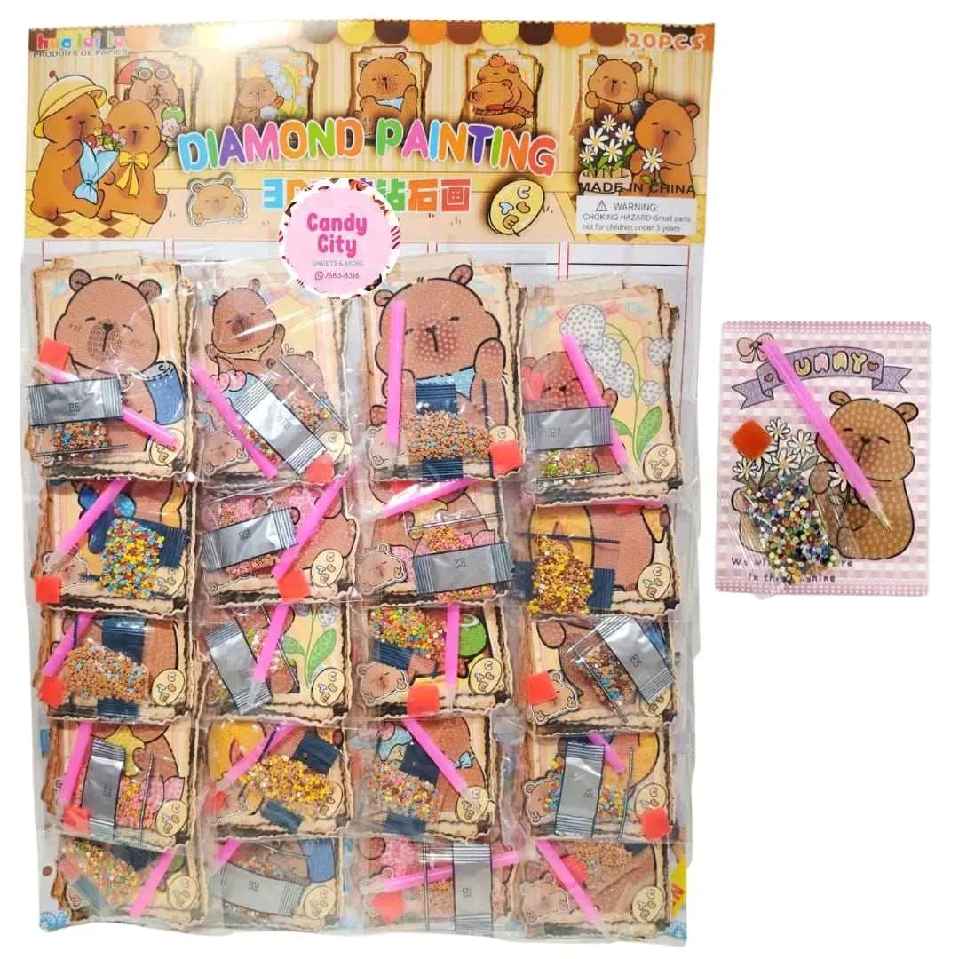 Carton Pintura Diamante Capibara (20 unidades)